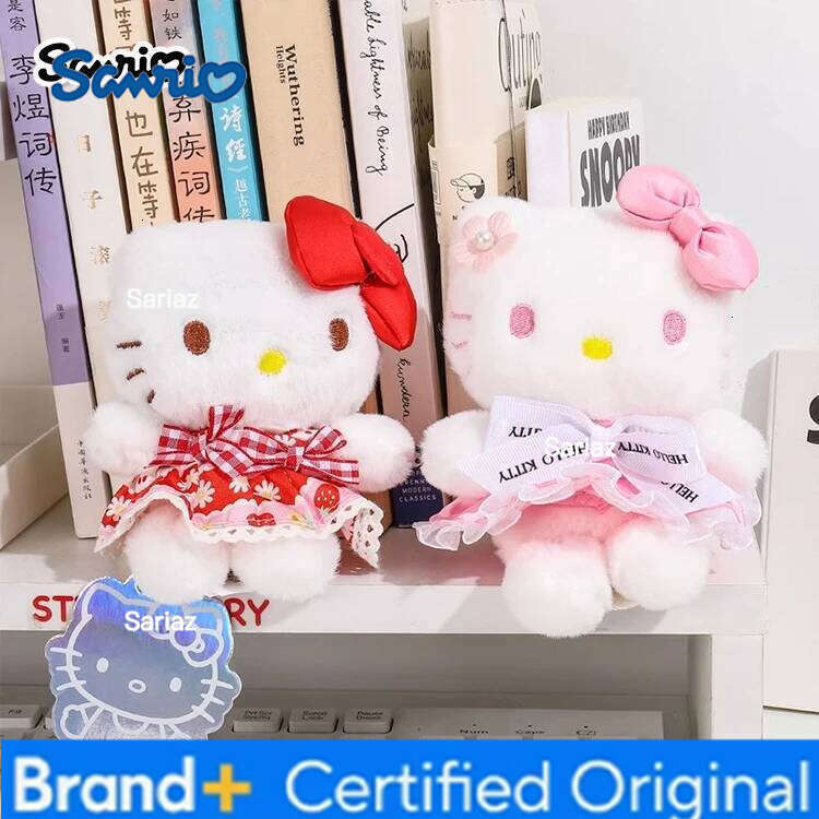 Sanrio Anime Kawaii Hello Kitty Plush Keychain Pendant Holder Key Chain Car Keyring Mobile Phone Bag Hanging Jewelry Kids Gifts H2601211