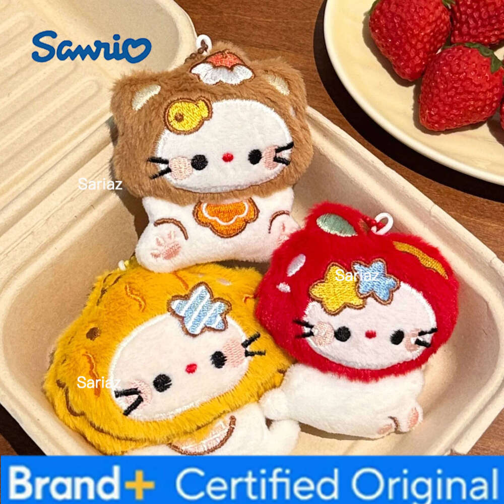 Sanrio 1/5 Pcs Hello Kitty Headgear Kitten Backpack Cute and Fun Versatile Cartoon Plush Pendant H260121