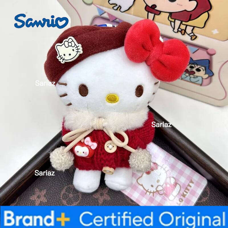 Sanrio 11CM Anime Hello Kitty Cross-dressing Cartoon Plush Pendant PP Cotton Stuffed Doll Kawaii Keychain Accessories Holiday Gift H260121