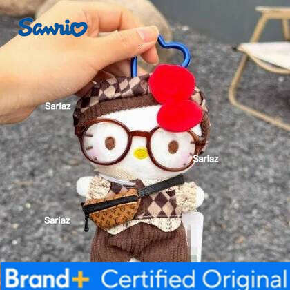 Sanrio Hello Kitty Cute Cartoon DIY Bag Plush Doll Key Chain Decoration Car Hanging Pendant Accessories Girls Gift H260121