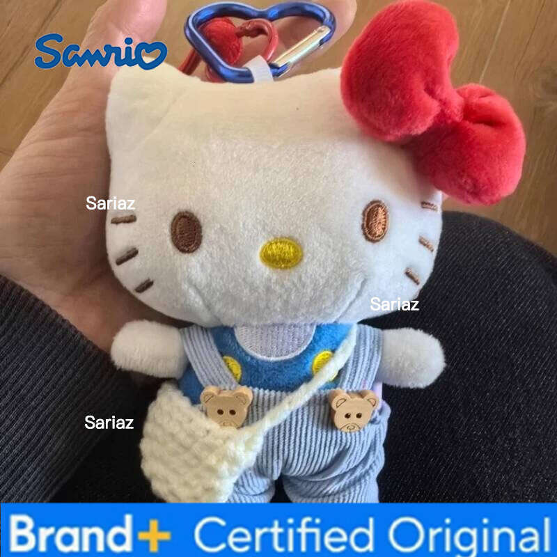 Sanrio Toy Cute Plush Bag Kt Cat Doll Keychain Pendant Cotton Filled Soft Skin Friendly Fabric Birthday Gift H260121