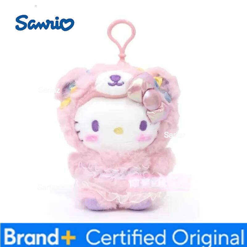 Sanrio NEW Colorful Series Hello Plush Toy Bear Kitty cat Soft Stuffed Doll Pendant Backpack Charm accessories H260121