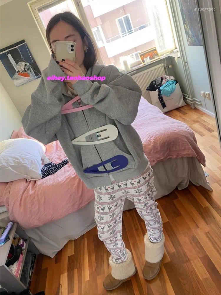 Women's Hoodies Premium Casual All-match Loose Ropa Mujer Zip Hoody Personalized Trendy Sweatshirts Korea Chic Slim Streetwear High Street