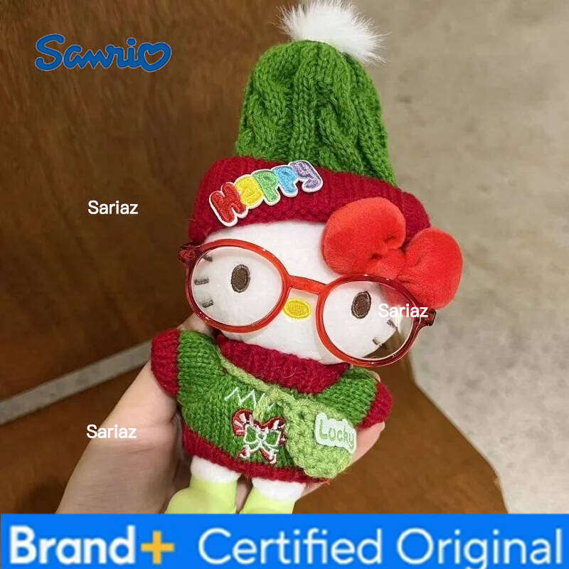 Sanrio New Miniso Hello Kitty Keychain Kawaii Christmas Plush Doll Ins Korean Cartoon Anime Friends Birthday Gift H260121