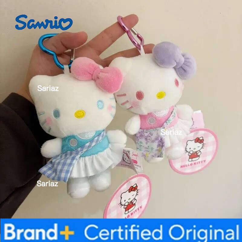 Sanrio Cute Cartoon Kawaii Hello Kitty 2025 New Spring Outing Plush Doll Keychain Bag Pendant Toy Gift H260121