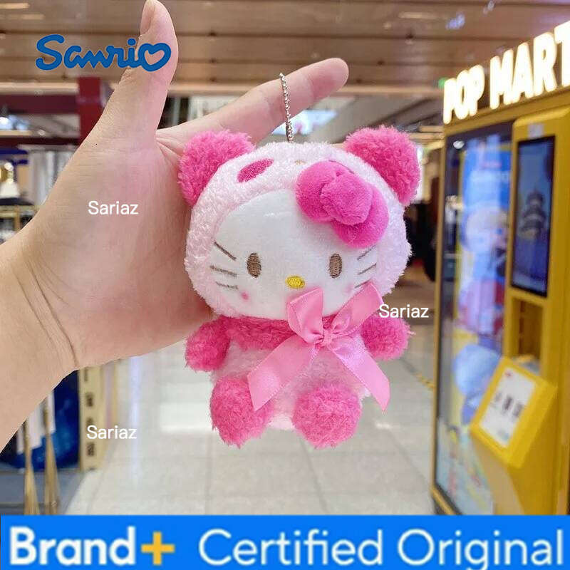Sanrio Kawaii Doll Kuromi Hello Kitty Cinnamoroll Cartoon Stuffed Toys Hanging Keychain Bag Accessories H260121