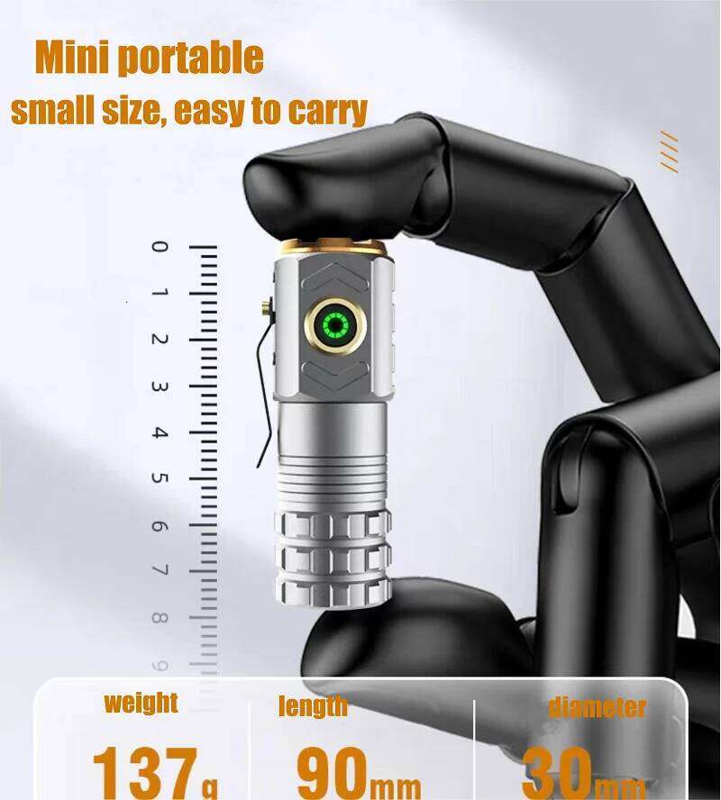 Portable Light Flashlight Strong Magnetic Mini Multi-functional Rechargeable Super Bright 3*50W LED Emergency Torch Z260121