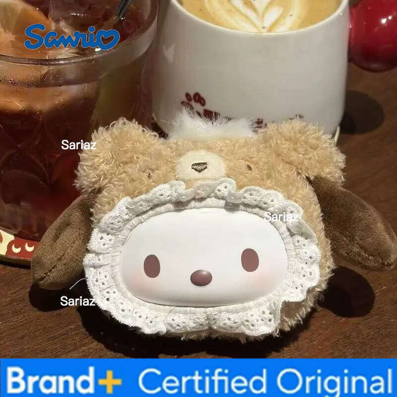 Sanrio Family Bear Series Blind Box Cute Kt Cat Kuromi Melody Plush Pendant Keychain Doll Surprise Gifts H260121