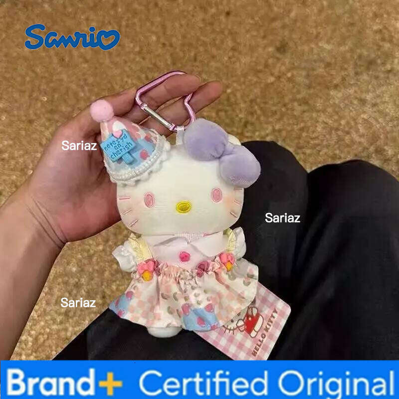 Sanrio Hello Kitty Floral Dress Pendant Heart-shaped Keychain Gift For My Bestie Fashion Backpack Accessories H260121