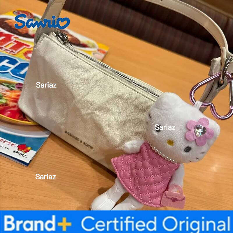 Sanrio 4 Style Kawaii Hello Kitty Leopard Long Leg Doll Black Animation Peripheral Cute Plush Keychain Girls Gifts H260121