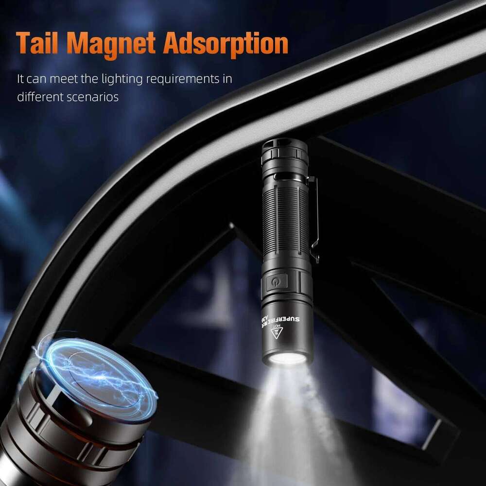 SUPERFIRE A36 12W EDC Flashlight 780LM Bright LED Portable Torch 2000mAh Battery With Tail Magnetic Camping Fishing Lantern Z260121