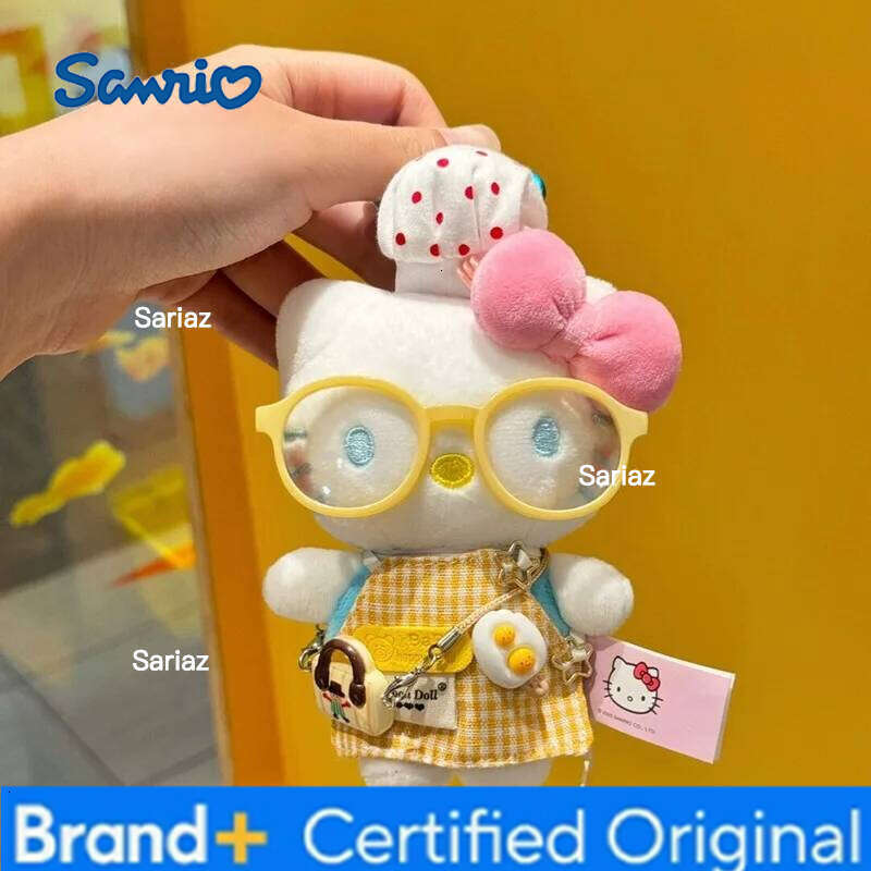 Sanrio New Little Chef Hello Kitty Bag Plush Doll Cartoon Cute Girl Keychain Pendant Wholesale H260121