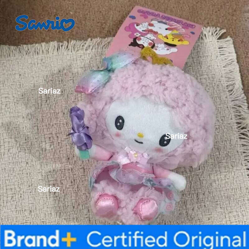 Sanrio Hello Kitty Plush Toys Kawaii Keychain Creative Cartoon My Piano Fairy Stick Cute Sweet Backpack Pendant Girl Gift H260121