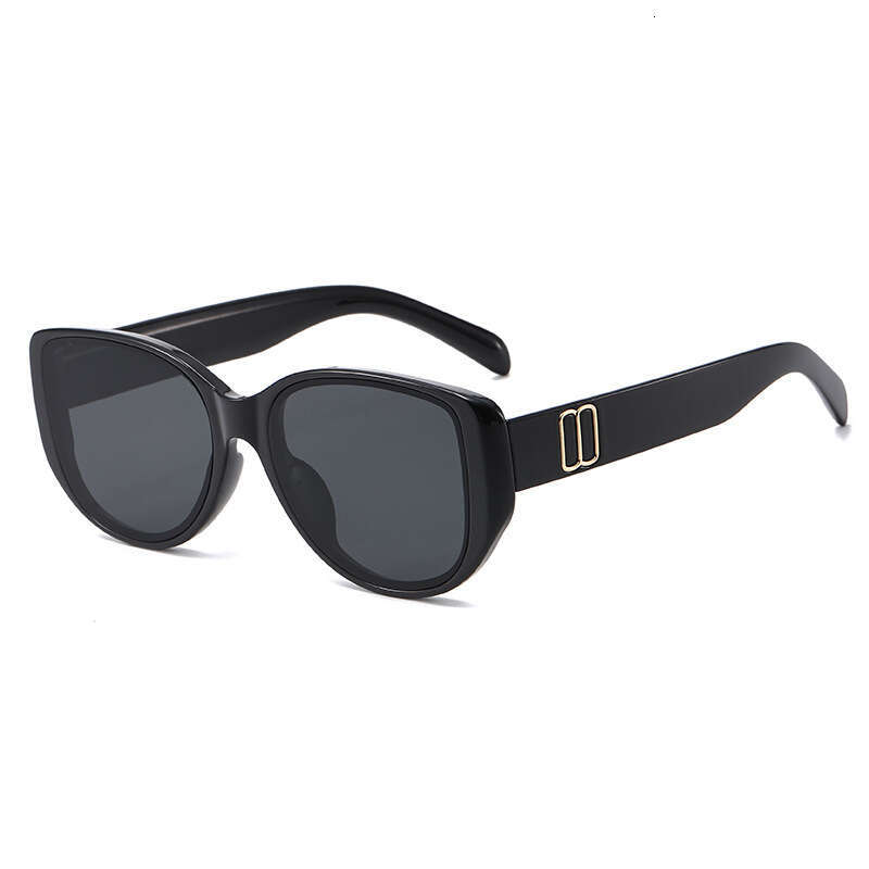 Women High-End Old Money Cat Eye Large Frame UV400 Slimming Sunglasses for Daily Driving Vacation & Holiday Gifting