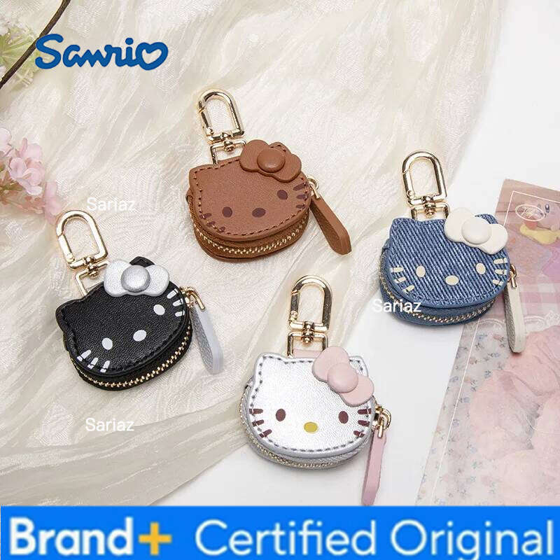 Sanrio Hello Kitty Creative Leather Bag Keyring Kawaii Kt Cat Keychain Fashion Clothing Accessories Birthday Christmas Gifts H260121