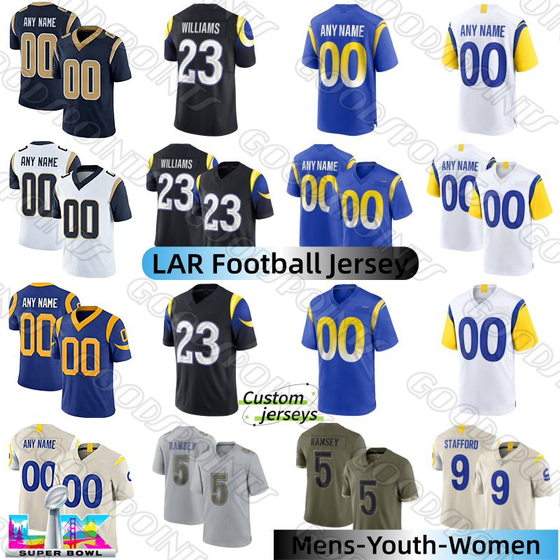 Los Angelescity RamsS Jersey #12 Puka Nacua RamsJersey Matthew Stafford Kyren Williams Davante Adams Jared Verse Byron Young Parkinson Turner Curl Football Jerseys