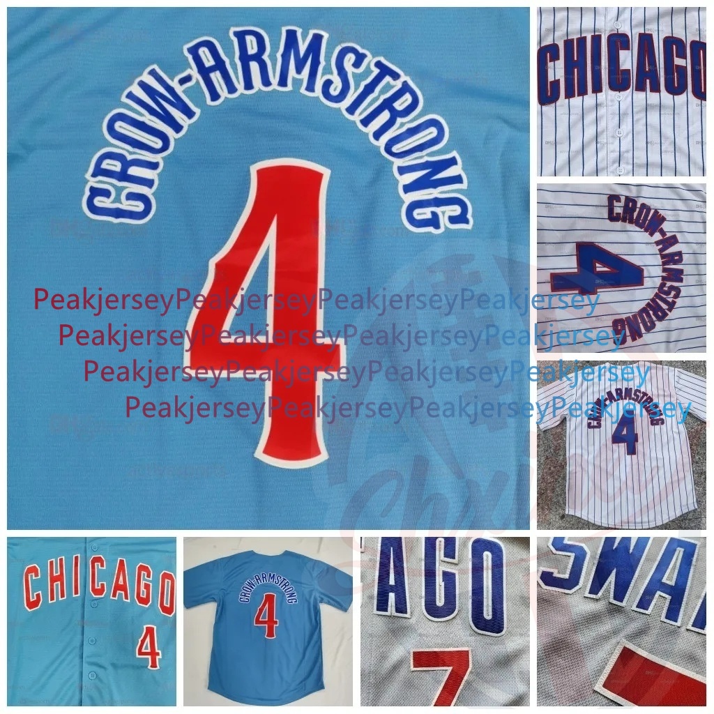 Custom 3 Alex Bregman Baseball Jerseys Pete Crow-Armstrong Swanson Nico Hoerner Seiya Suzuki Ian Happ Stitched