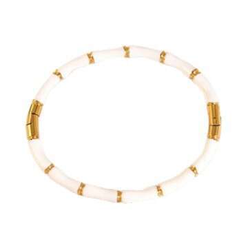 18K Gold Plated Bamboo Knot Bangle Women's Stainless Steel Oil Drop Versatile Bracelet for Daily Party Gifting