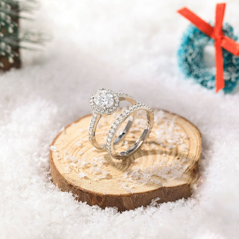 Live Hot-Selling Jewelry Inlaid with 68 Denier 15 Carat 925 Silver Inlaid with Sparkling Zircon Princess Ring