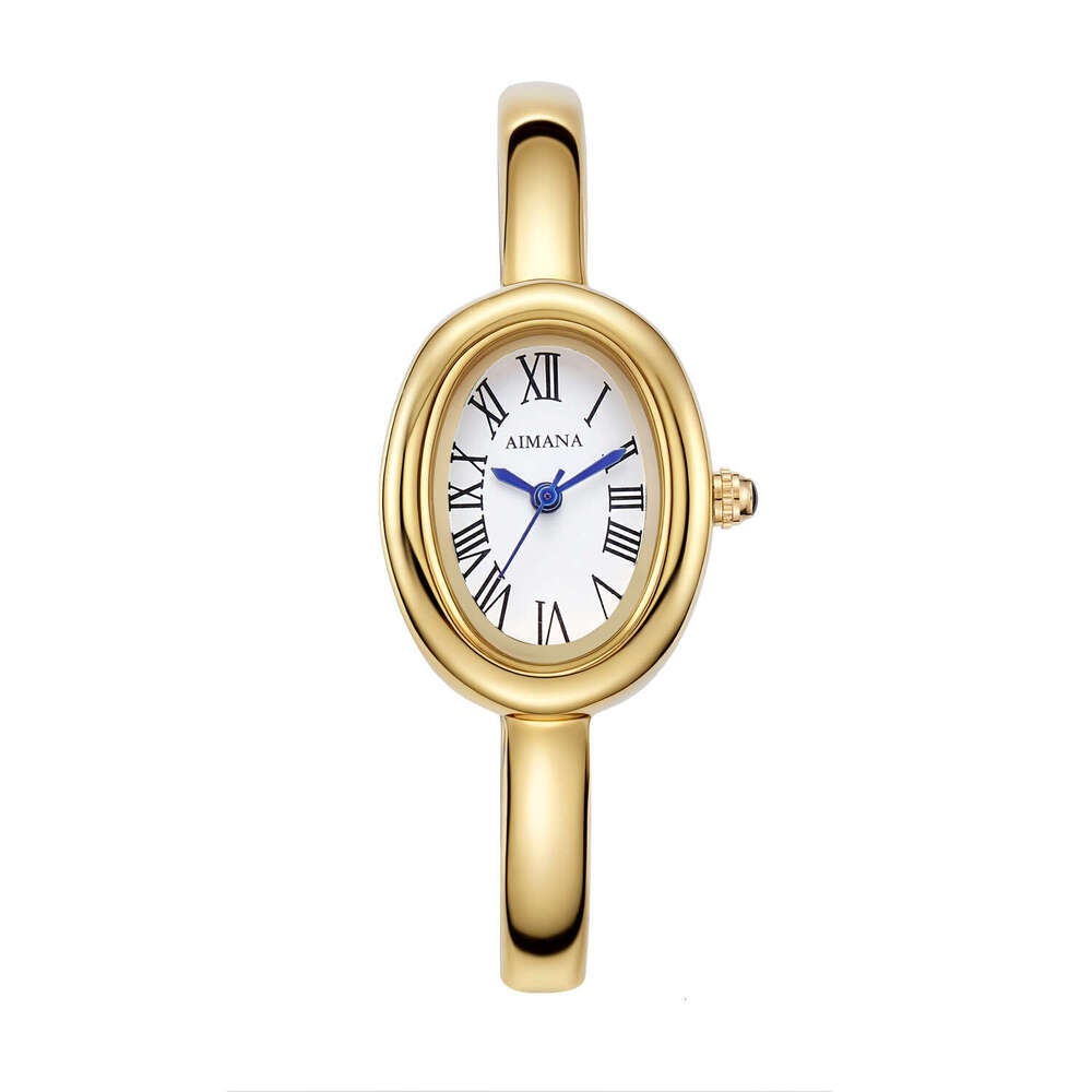 AIMANA Cross-Border Bracelet Bathtub Small Dial Niche Light Luxury High-End Roman Numerals Oval Watch Wholesale