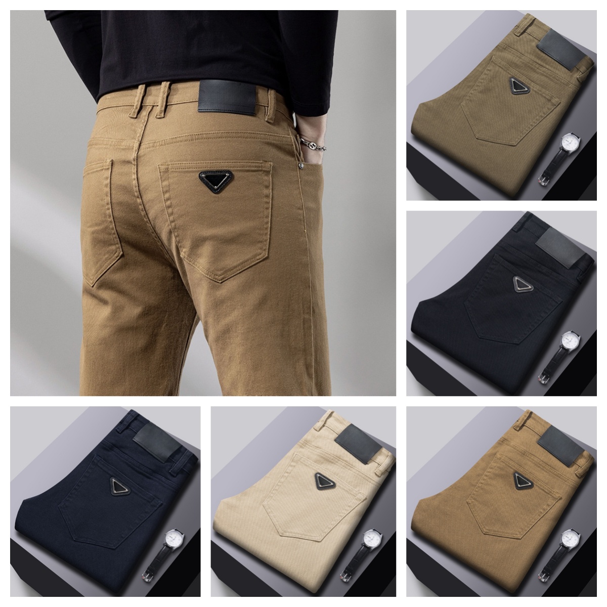 Men's Jeans designer Mens Jeans Luxury Letter High-End Jeans Brand Men Fashion Casual Business Stretch Slim Straight Trousers