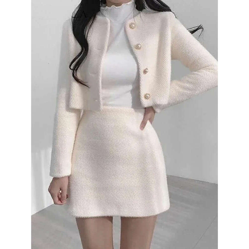 2026 Designer Spring/Summer Korean Fashion Sweet Beauty Two piece Set Suitable for Women's Dress Set with Elegance