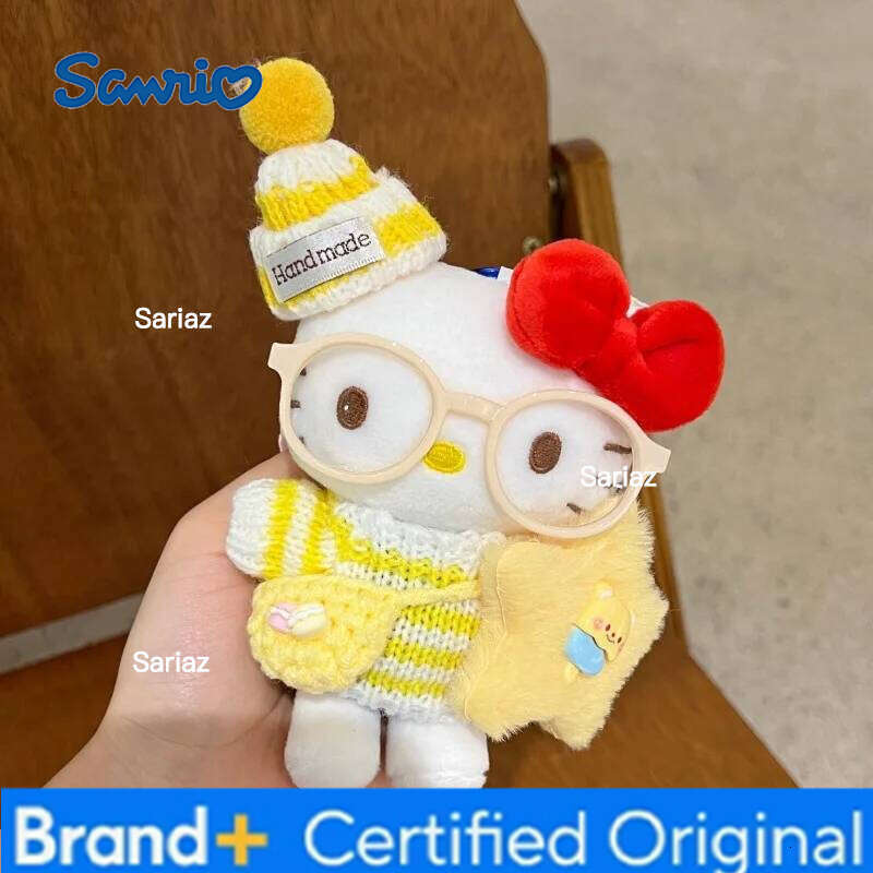 Sanrio New Hello Kitty Keychain DIY Cute Plush Chef Hat Apron Costume Bag Accessory H260121