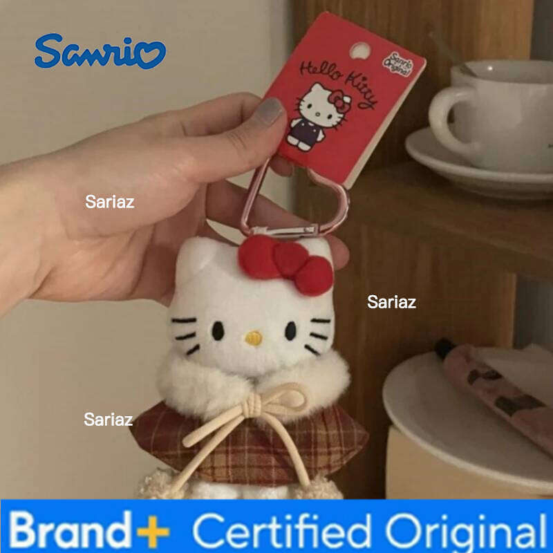 Sanrio HelloKitty Keychain Scarf Dress Up Girl Birthday Gift Multi size Hello Kitty Plush Toy Home Cartoon Pillow H260121
