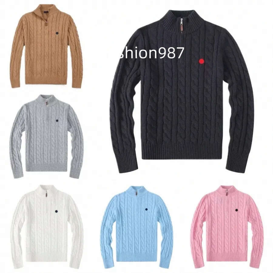 Designer Mens Wool Sweaters Cardigan Casual High Quality Pull Half Zip Women Hoodie Jacket Winter Long Sleeve Sweater Pullover Size S-2Xl