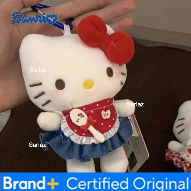 Sanrio Lovely Hello Key Chain Cartoon Cute Kitty Plush Doll Bag Pendant Backpack Diy Decoration Christmas Day Gift H260121