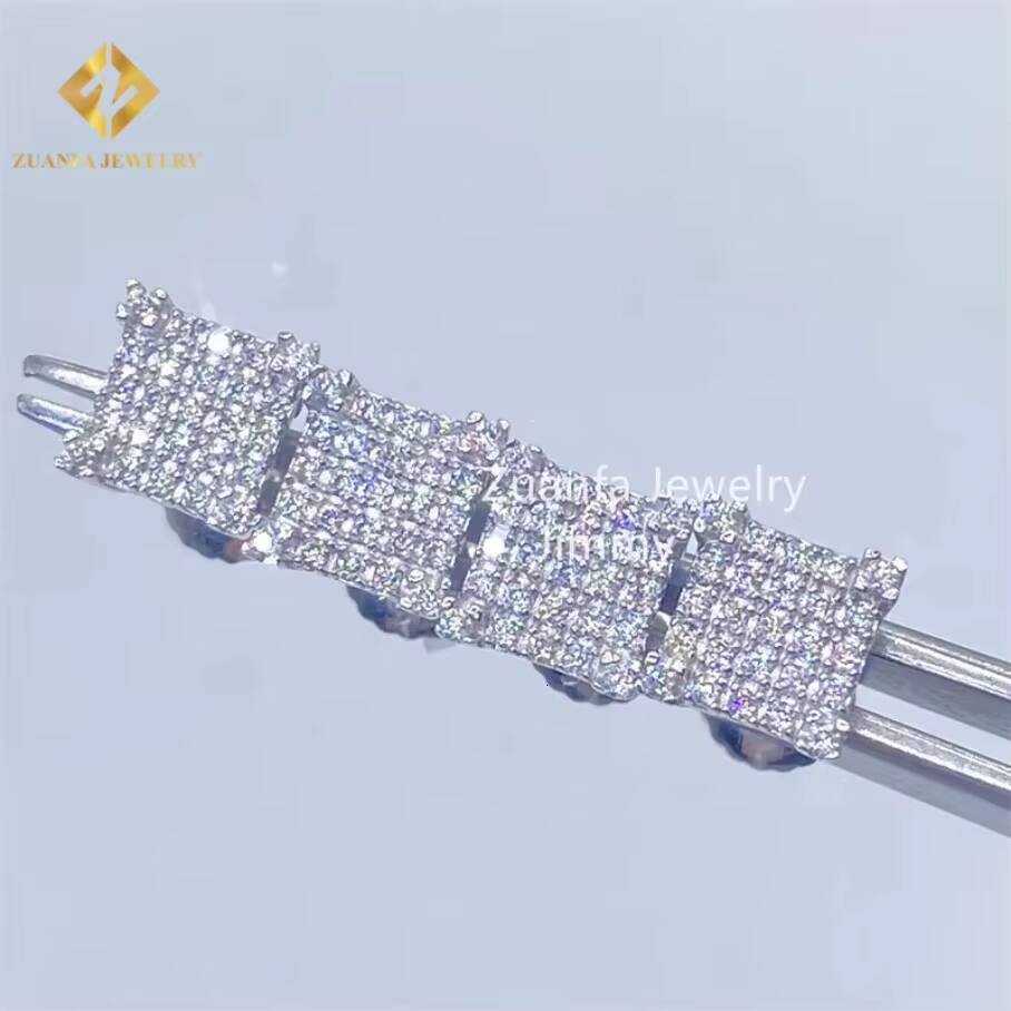 Iced Out Earring Jewelry VVS Moissanite 925 Silver Man Hip Hop Earring Stud Earrings