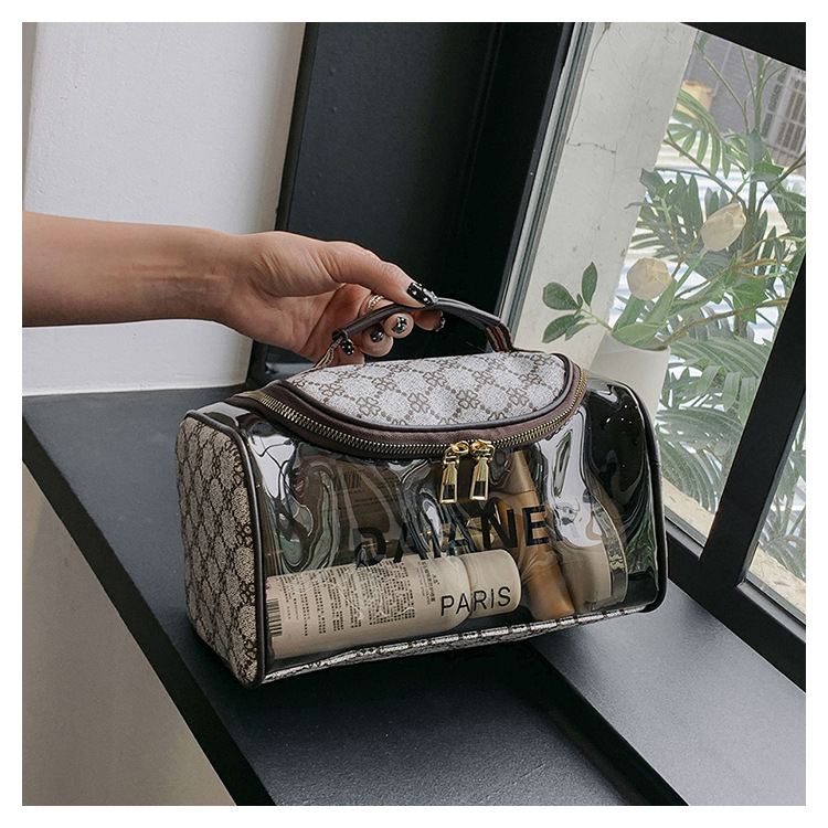 Cosmetic Bag Ins Advanced Sense Of Old Flower Waterproof Pvc Super Fire Large Capacity Female Portable Portable Wash And Gargle Storage Travel 2026