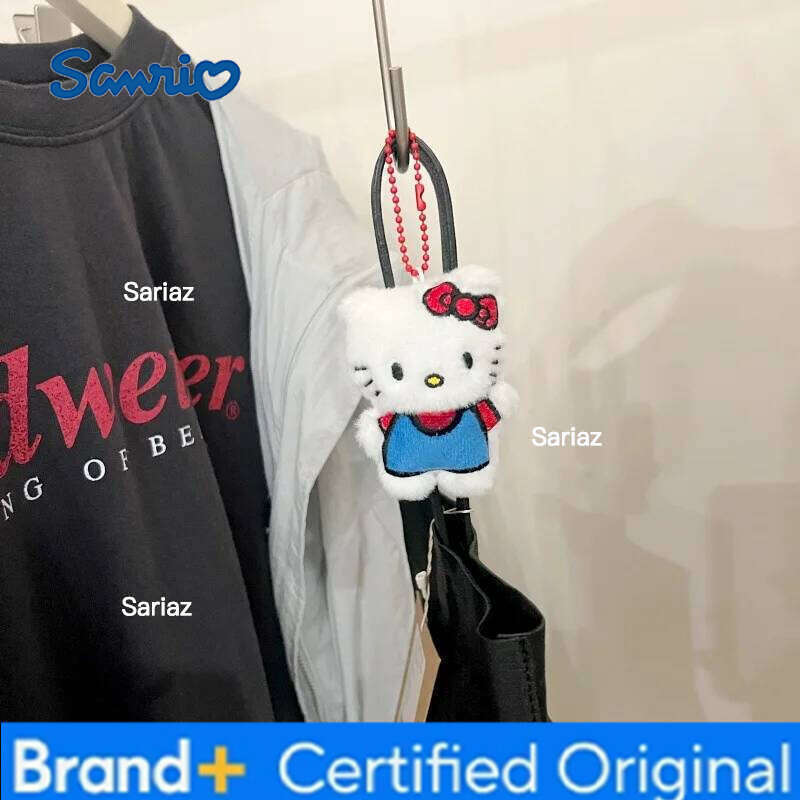 Sanrio Kawaii Anime Hello Kitty Plush Toy Cute Pendant Keychains Cartoon Fashion Bag Accessories Mini KT Cat Doll Gifts H260121