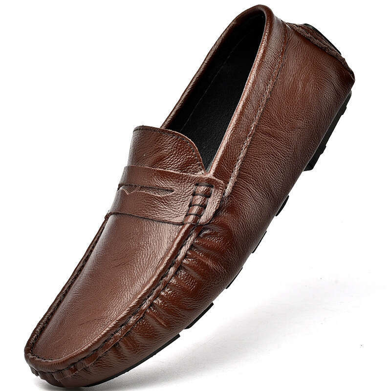 Foreign Trade Hot-Selling Ultra-Light Cowhide Free shipping Loafers Men with Tassels, Casual Shoes, Fashionable Outdoor Driving Shoes for Men, Dropshi