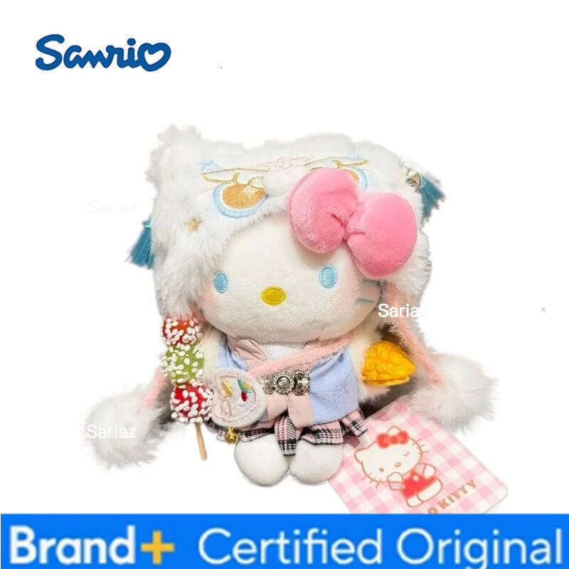 Sanrio 11cm anime Hello Kitty cosplay cross-dressing cartoon plush pendant PP cotton stuffed doll kawaii keychain holiday gift H260121
