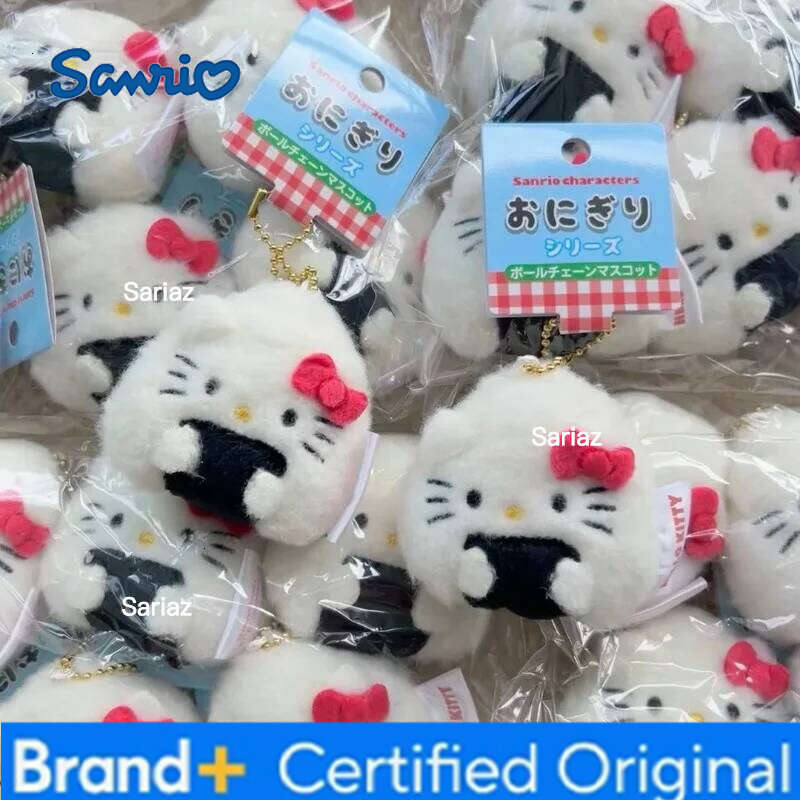Sanrio Plush Keychains Hello Kitty 5cm/1.97in Pendant Rice Sushi Cute Keyring Anime Peripherals Kawaii Valentines Gift Decorative Dolls H260121