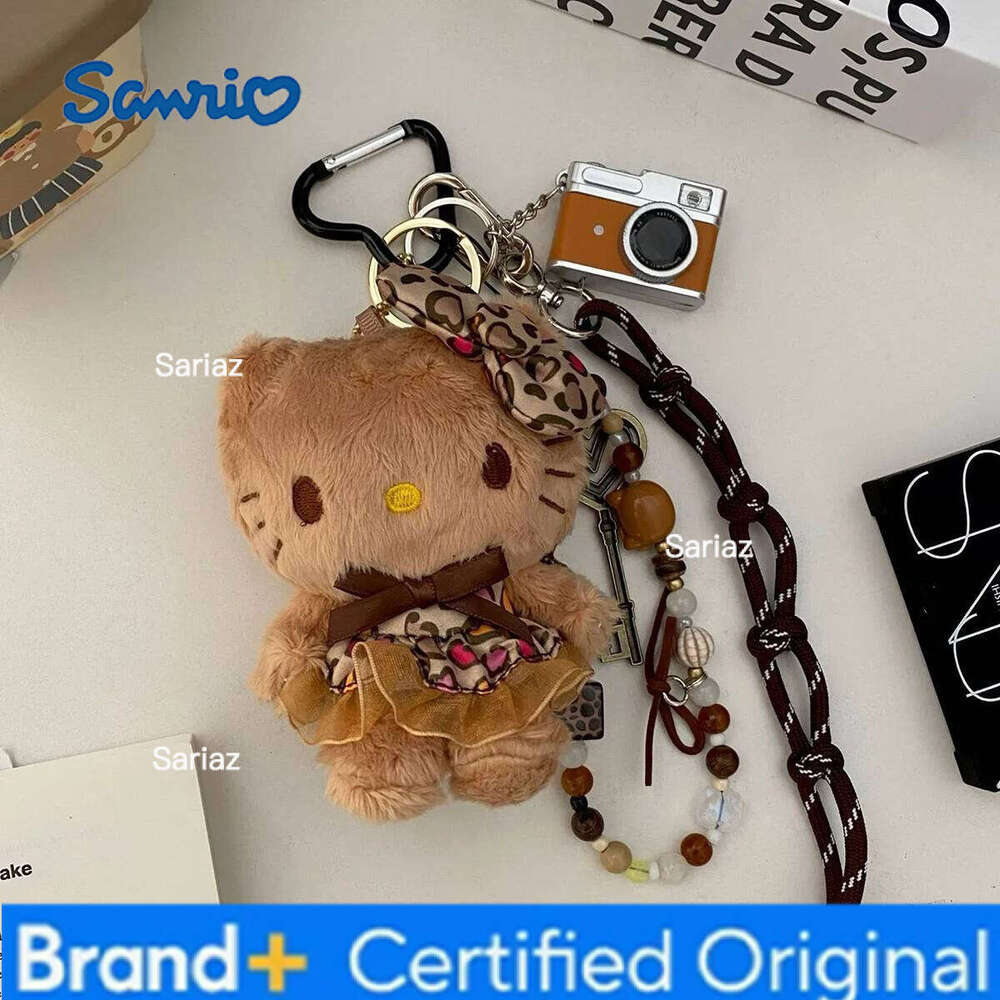 Sanrio Plush Doll Keychain Hello Kitty Cute Girl Exquisite Bag Pendant Cartoon Decoration Serie Gift H260121