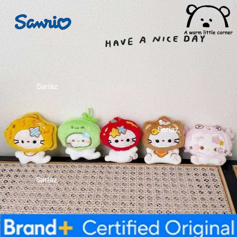 Sanrio Cute Cartoon Toys Cat Dolls Plush Creative Kitten Girls Backpacks Keychains Decorative Pendants Adorable Gifts H260121
