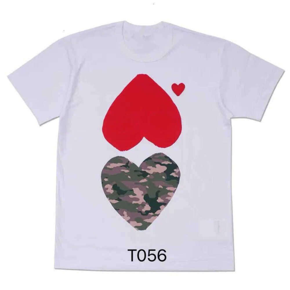 Designer Shirt Brand Comme De Gracon Tshirt Designer Luxury Cdgness Comme De Gracon T Shirt Play Shirts Red Peach Heart Prints Round Neck Eyes And Hearts Print Tee 659
