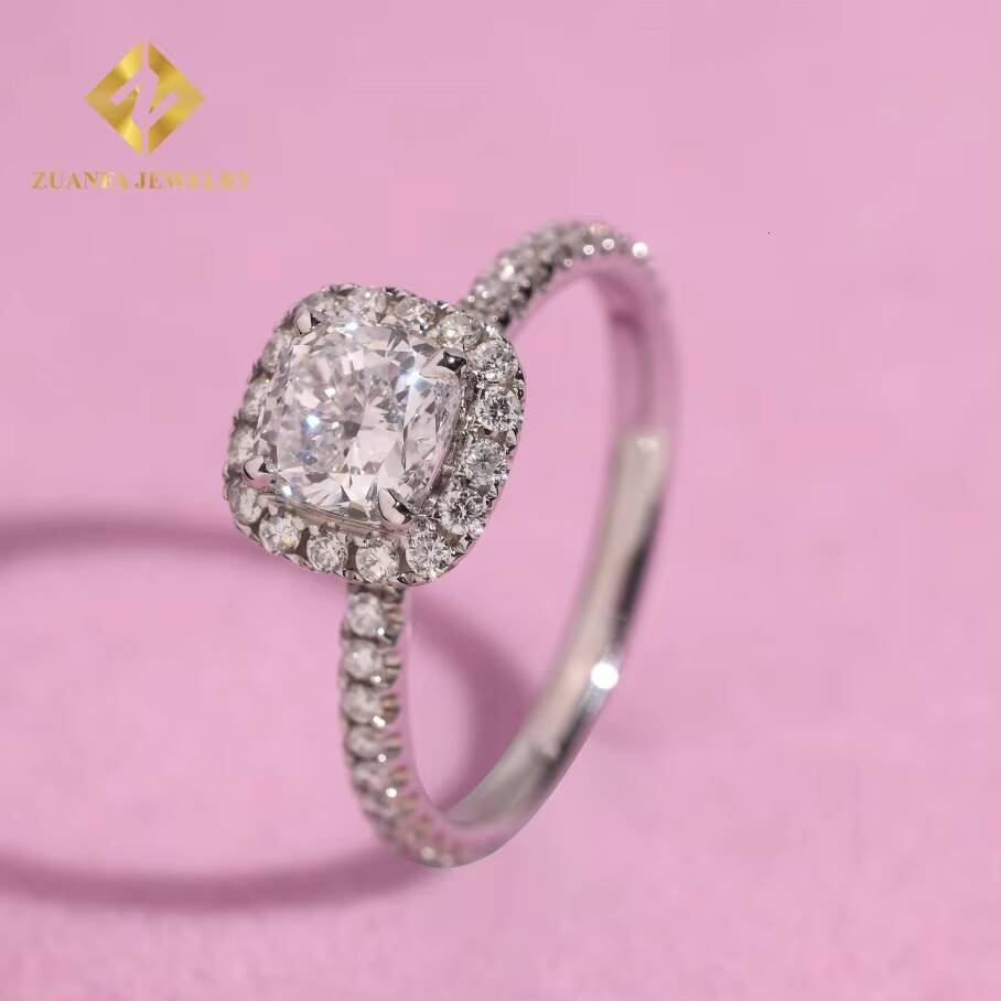 New Fashion Rings Manufacturer Fine Jewelry Luxury 18K Gold Lab Diamond D VVS Promise Wedding Engagement Rings Women