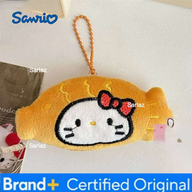 Sanrio Kawaii Hellokitty Plush Keychain Anime Cute Beauty Fish Rabbit Bag Accessory Pendant Plushies Cartoon Girlfriend Gift H260121