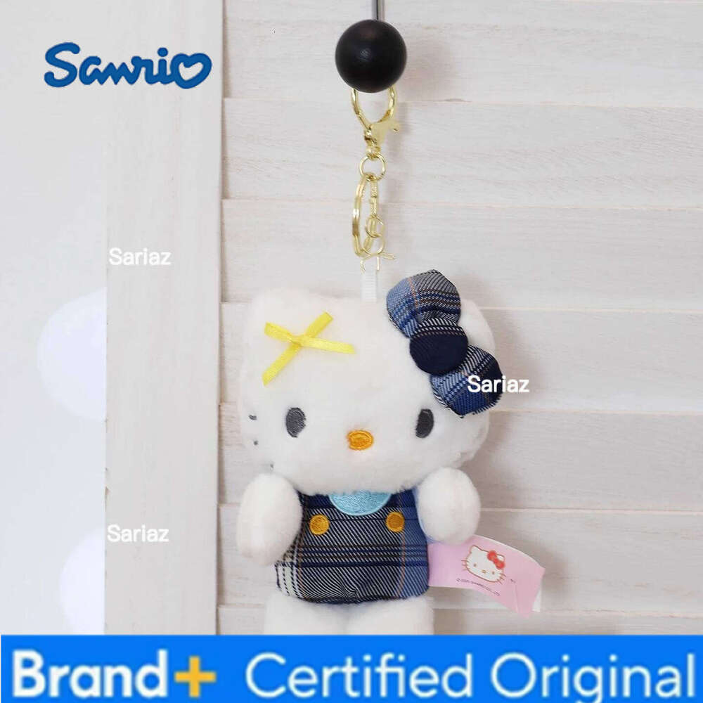 Sanrio Genuine Hello Kitty Melody Cute Girl Keychain School bag Pendant Kids Plush Toys Keyring Plushier Birthday Christmas Gift H2601211