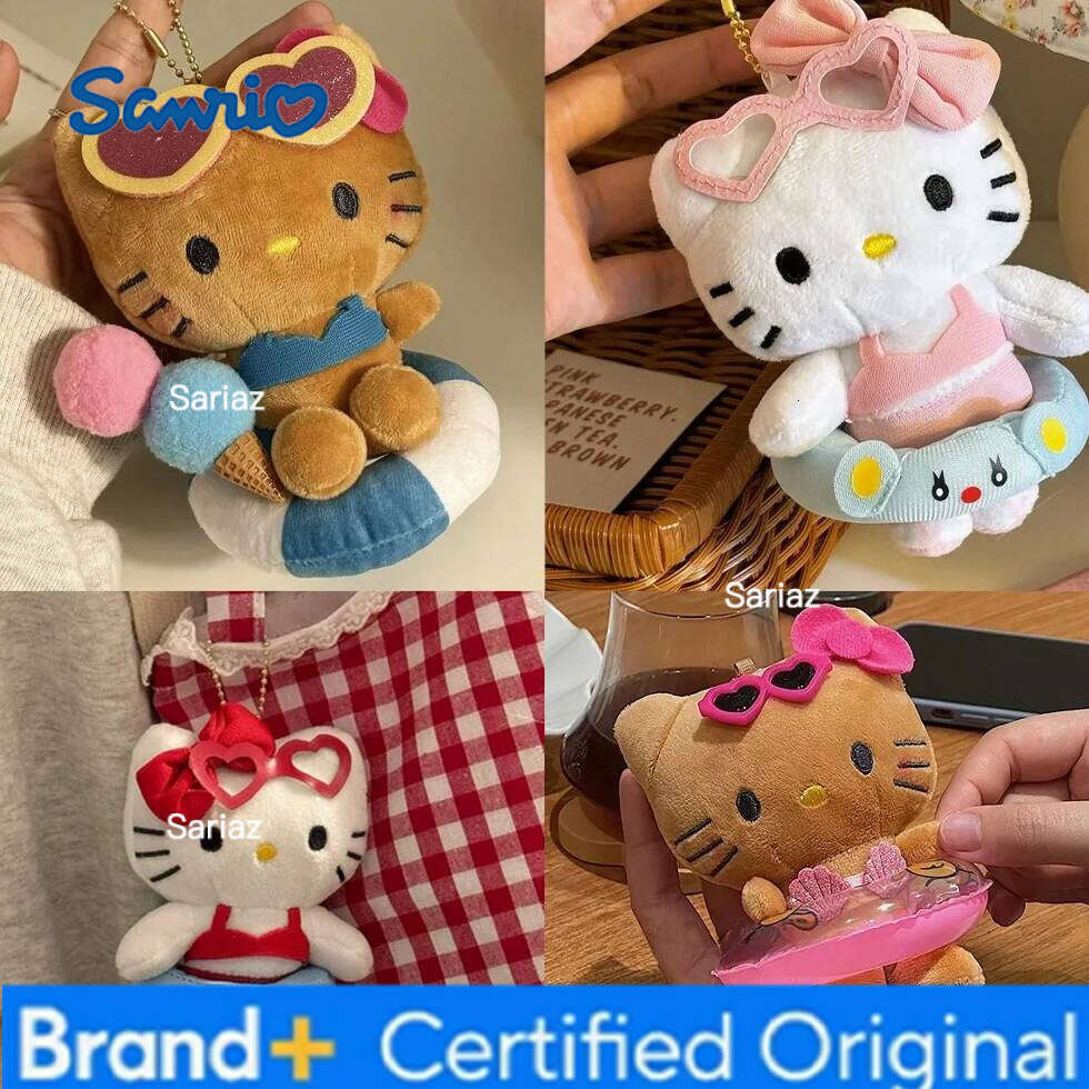 Sanrio New Plush Stuffed Soft Doll Keychain Cartoon Hello Kitty Plushies Bag Pendant Accessories Girls Gift Toys H26012111