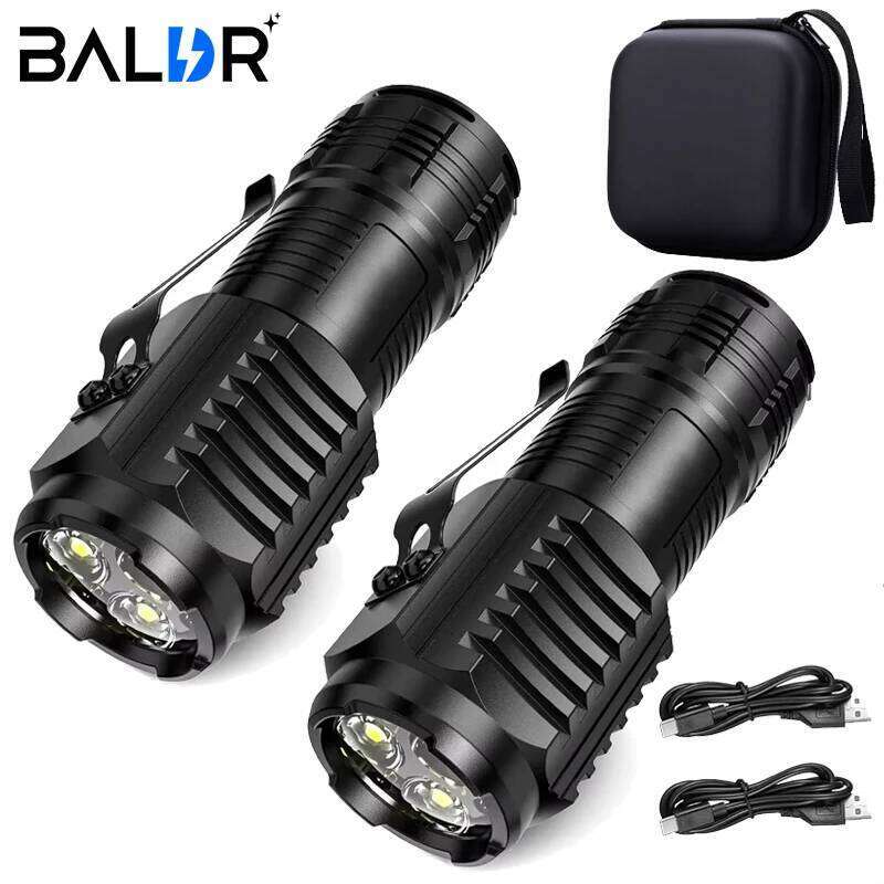 Mini 3 LED Flashlight with Pen Clip, Night Walking, Portable Brightness, Rechargeable Waterproof Emergency Spotlight Outdoor Torch Z260121