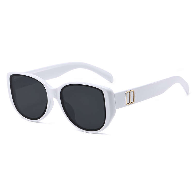 Women High-End Old Money Cat Eye Large Frame UV400 Slimming Sunglasses for Daily Driving Vacation & Holiday Gifting