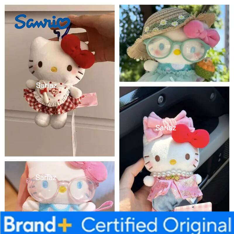 Sanrio New Hello Kitty Decor Kawaii Cute School Bag Pendant Plush Doll Hot Keychain Car Hanging Birthday Xmas Girls Gift H260121