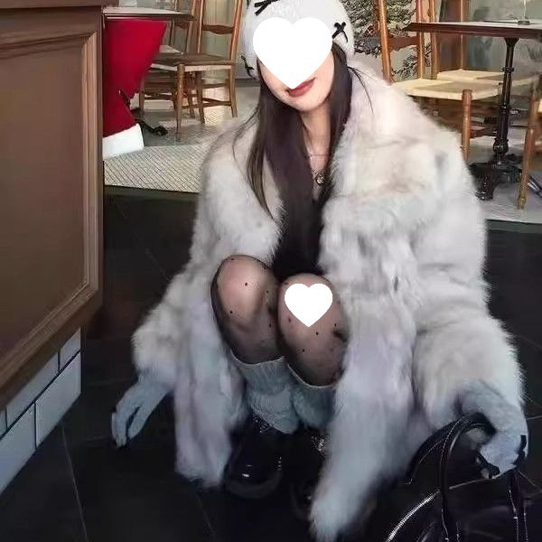 Faux Fur Coat Women 2025 Winter Warm Fluffy Jacket Long Sleeve High Street Chic Female Overcoat Fashion Gradient Outwear 250918