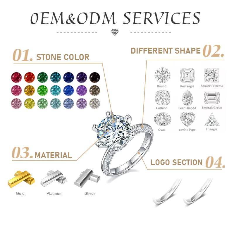 MaiYi Custom 9K/10K/14K/18K Gold Real Lab Grown Diamond Ring Tennis Ring Baguette Ring for Engagement Wedding
