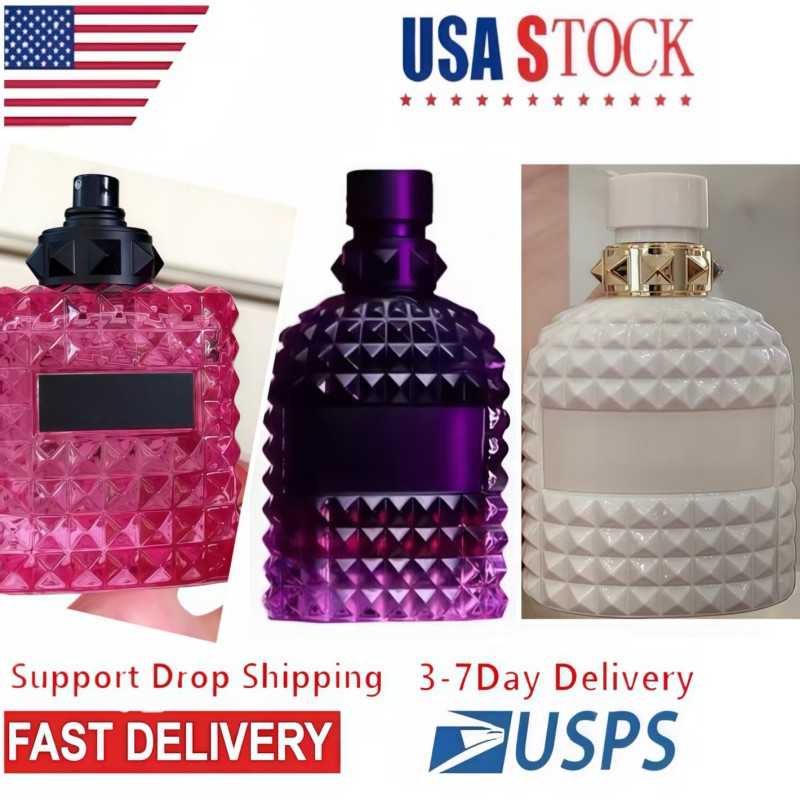 US stock in 3-7 Days delivery Designer fragrance Born in Roma Perfume Intense 100ml Uomo Ivory Coral Fantasy Donna Man Women Cologne Long Lasting Smell Spray