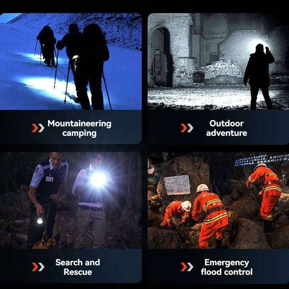 High Power XHP70 LED Flashlight Type-c Rechargeable Aluminium Alloy Torch Zoom Hand Lantern For Camping, Outdoor Emergency Z260121